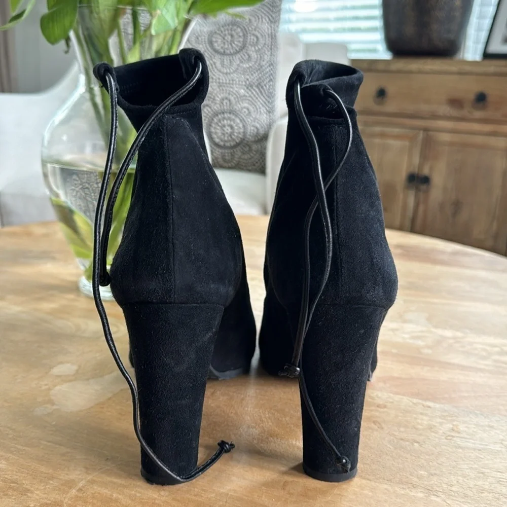 STUART WEITZMAN GLOVE STRETCH SUEDE ANKLE BOOTS Size 11